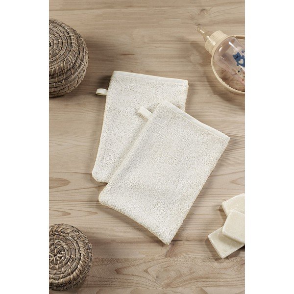 Beżowy ręcznik dziecięcy z bambusa i bawełny Mila – Lydia&Co-image-4