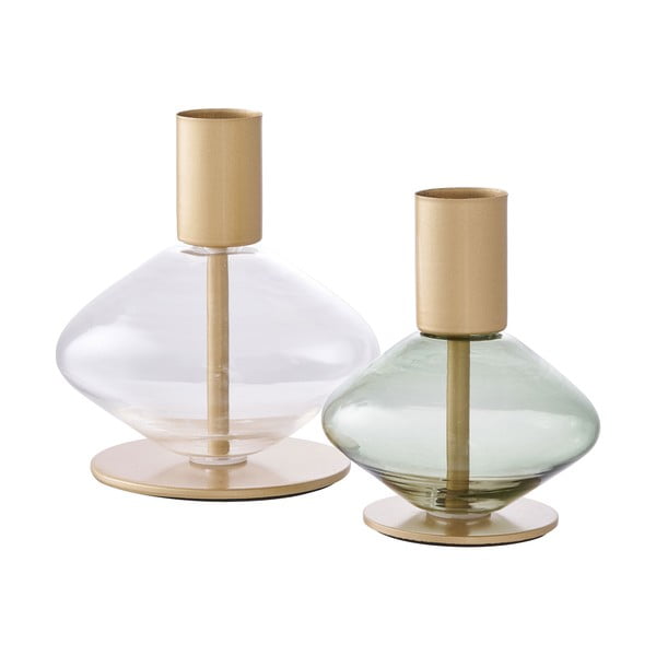 Szklane świeczniki zestaw 2 szt. – House Nordic-image-4