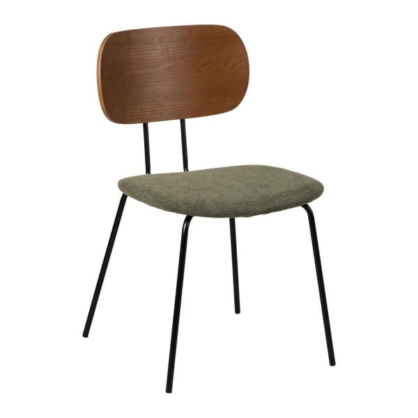 Zielono-brązowe krzesła zestaw 4 szt. Cleo – Ixia