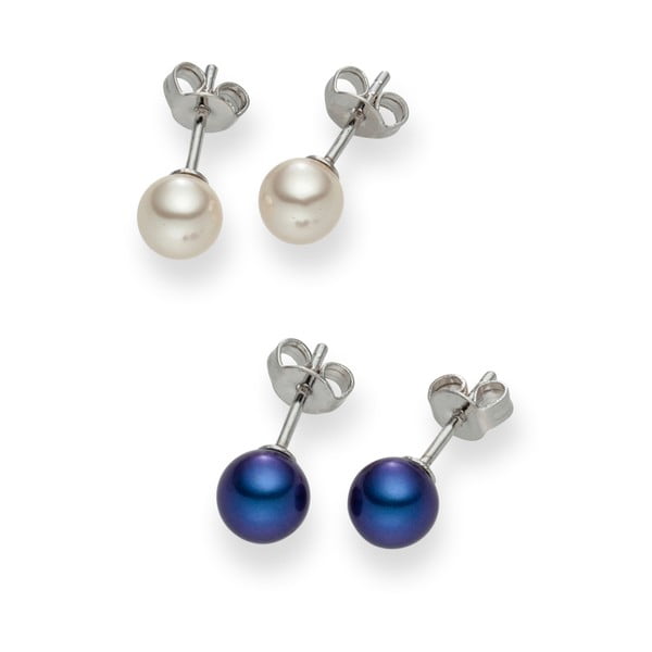 Komplet 2 par kolczyków perłowych Nova Pearls Andree