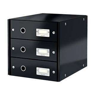 Czarny pojemnik z 3 szufladami Click&Store – Leitz