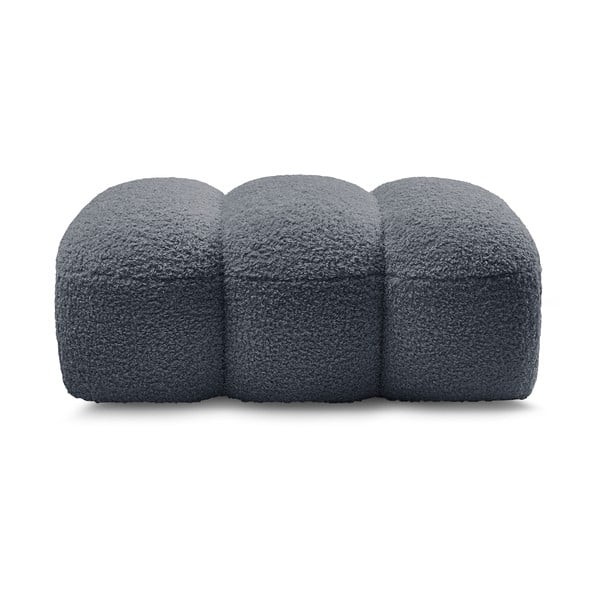 Ciemnoszary podnóżek z materiału bouclé Hippolyte – Bobochic Paris