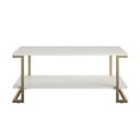 Stolik w biało-złotym kolorze CosmoLiving by Cosmopolitan Camila, 106x45 cm