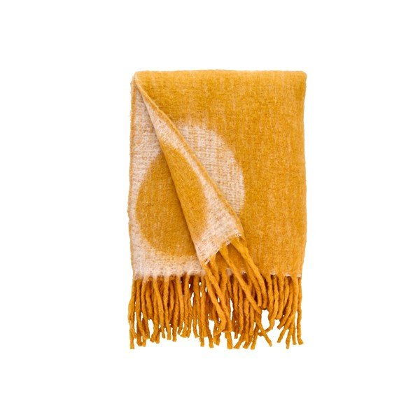 Żółta narzuta na łóżko jednoosobowe 130x200 cm Styles – Villa Collection-image-1