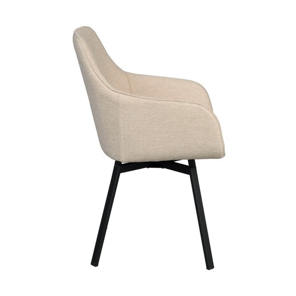 Beżowe tapicerowane fotele jadalniane zestaw 2 szt. Alison – Rowico-image-3