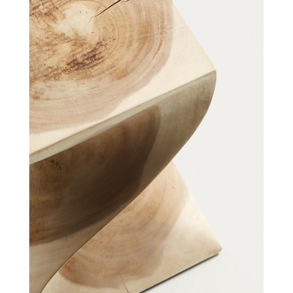 Stolik z litego drewna munggur 30x30 cm Hakon – Kave Home-image-3