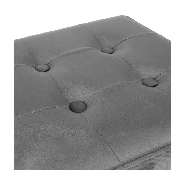 Szary aksamitny puf – Compactor-image-1