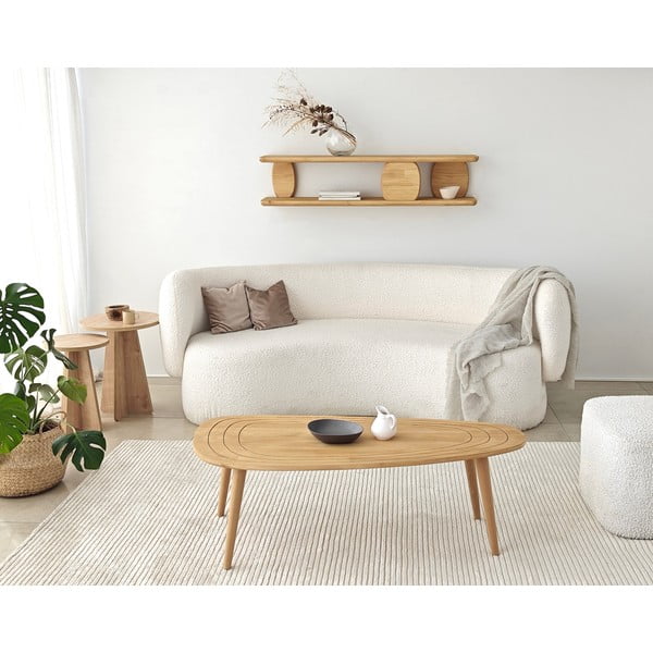 Wielopoziomowa półka z litego drewna dębowego 120 cm Modena – Kalune Design-image-4