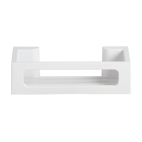 Plastikowa półka łazienkowa z mocowaniem Turbo-loc w matowym białym kolorze bez wiercenia Bralia – Wenko