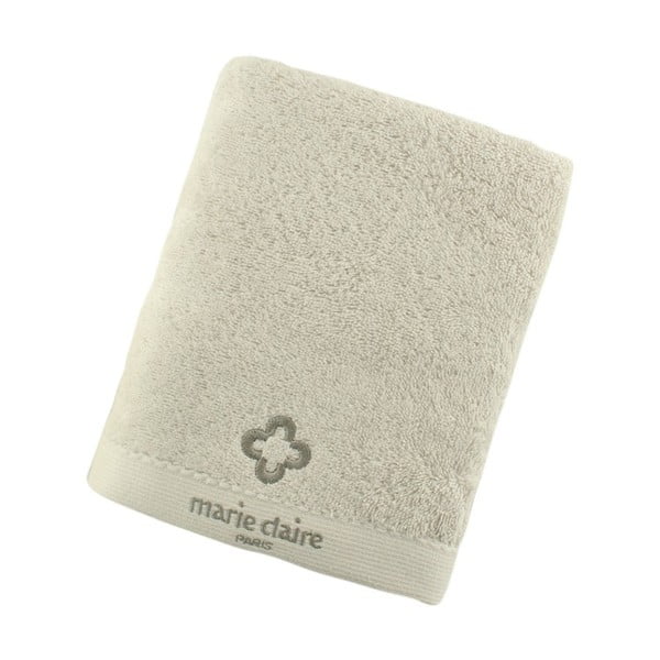 Szary ręcznik z czesanej bawełny Marie Claire, 90x50 cm