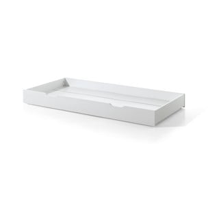 Biała szuflada z drewna sosnowego pod łóżko dziecięce Vipack Dallas, 90x200 cm