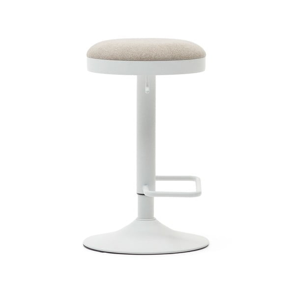 Beżowe tapicerowane hokery zestaw z regulowaną wysokością 2 szt. (wysokość siedziska 53,5 cm) Zaib – Kave Home-image-3