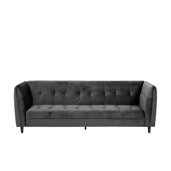 Szara aksamitna sofa rozkładana Actona Jonna, 235 cm