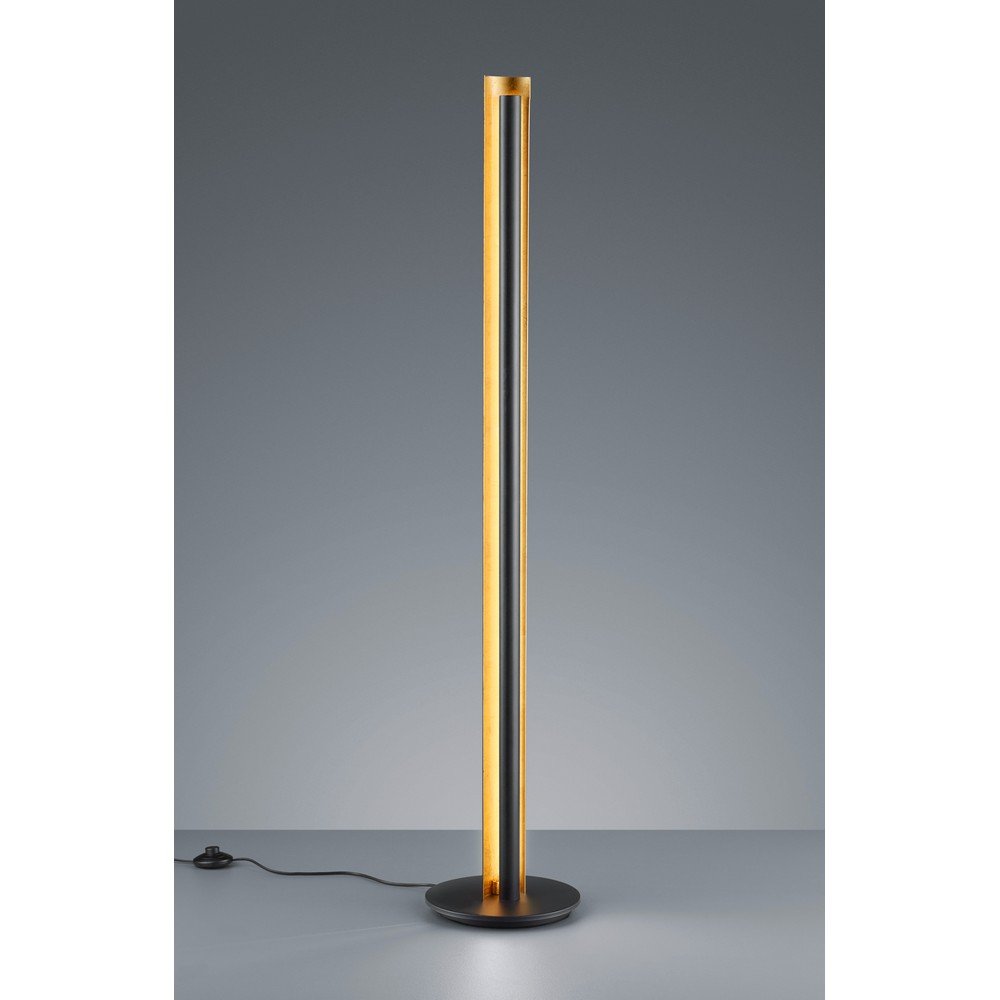 Czarna lampa stojąca LED ze ściemniaczem (wysokość 142,5 cm) Texel – Trio (zdjęcie 5)