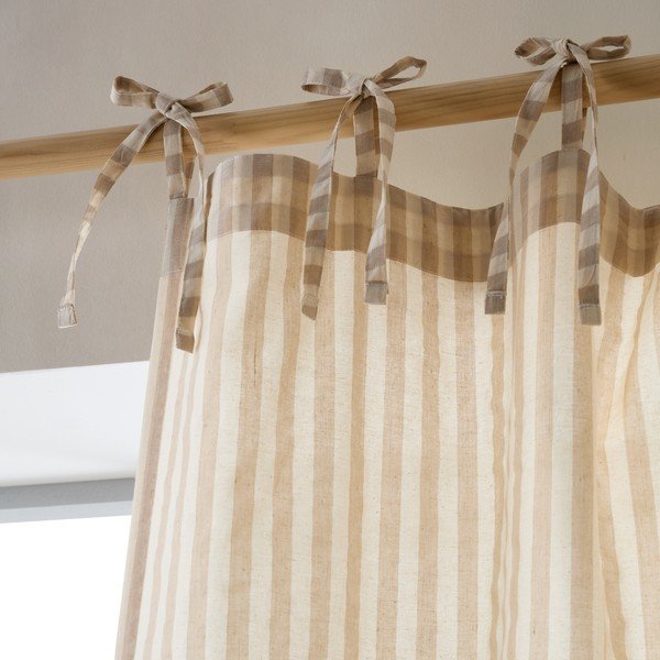 Beżowa zasłona 140x183 cm Zanzibar Woven Stripe – Pineapple Elephant-image-2