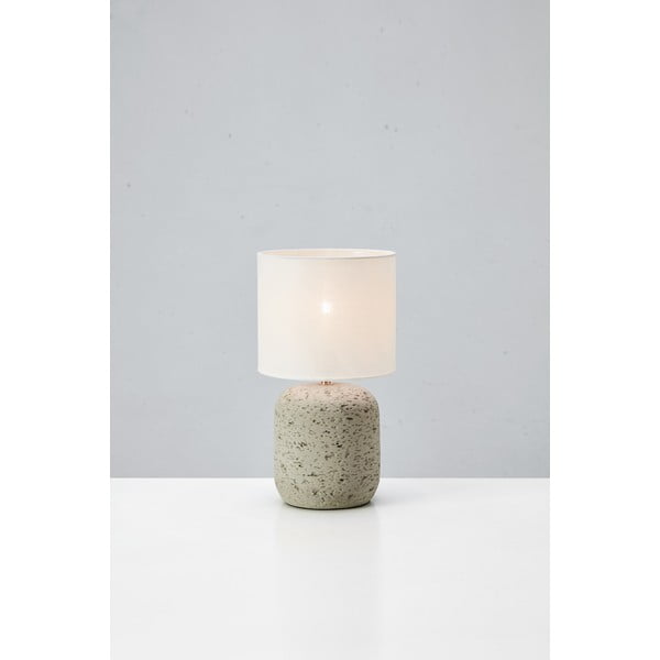 Szara lampa stołowa z tekstylnym kloszem (wysokość 33 cm) Montagna – Markslöjd-image-2