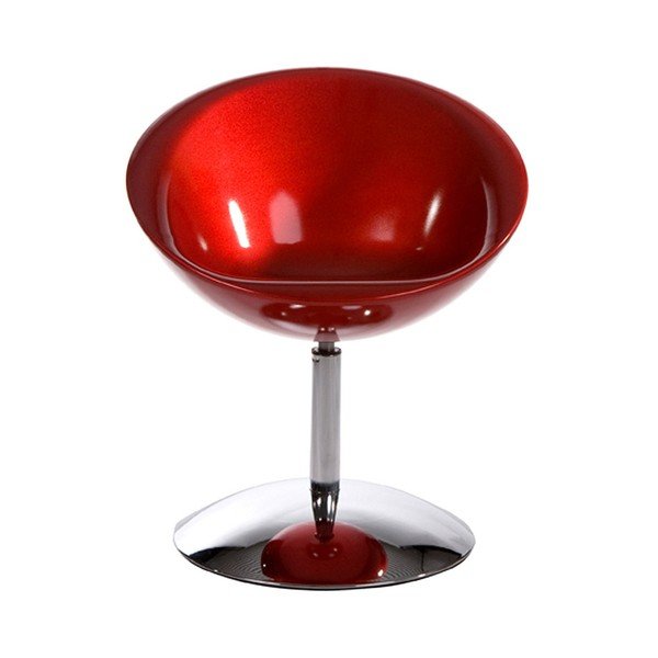 Zestaw 2 czerwonych krzeseł obrotowych Kokoon Design Bowl-image-4