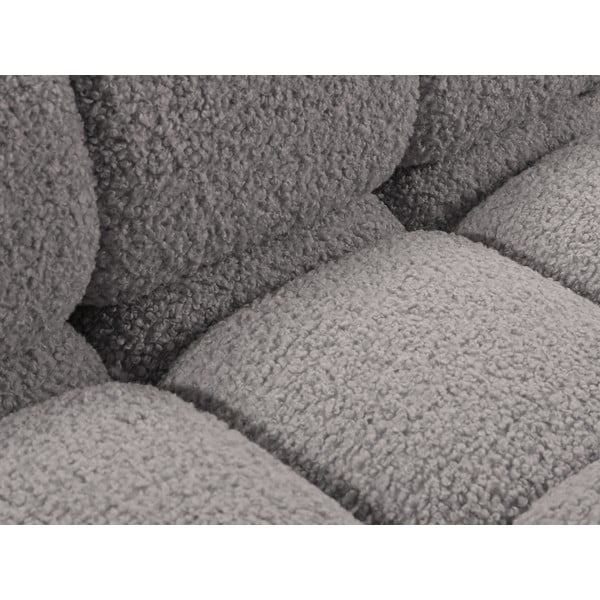 Jasnoszara sofa modułowa z materiału bouclé 288 cm Bellis – Micadoni -image-1