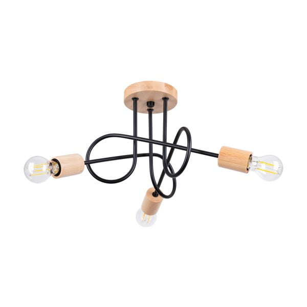 Lampa sufitowa w czarno-naturalnym kolorze 14x56 cm Tumber – Sollux