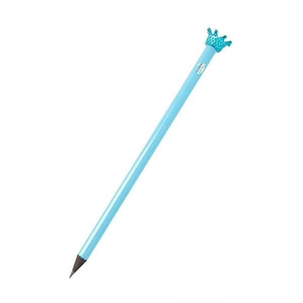 Niebieski ołówek z dekoracją w kształcie korony TINC