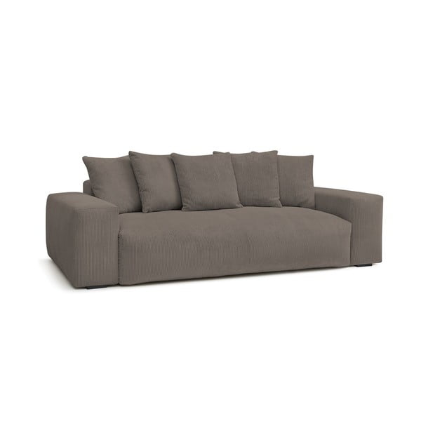 Szarobrązowa sztruksowa sofa 280 cm Voltaire – Bobochic Paris-image-1