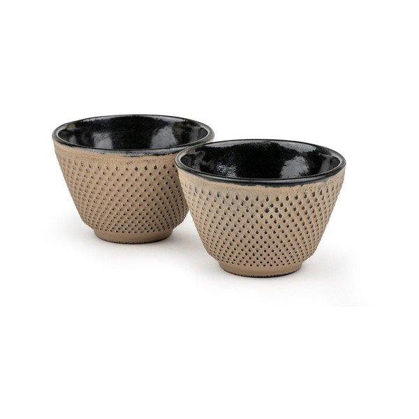 Beżowe żeliwne filiżanki zestaw 2 szt. 100 ml Xilin – Bredemeijer