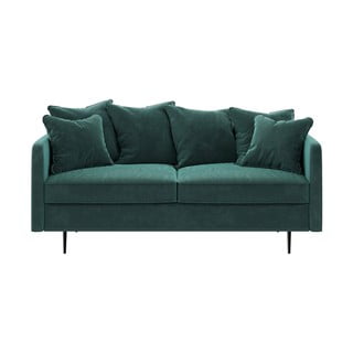 Ciemnoturkusowa aksamitna sofa Ghado Esme, 176 cm