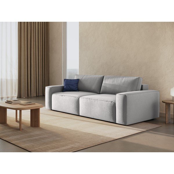 Jasnoszara rozkładana sofa 247 cm Jodie – Micadoni Home-image-1