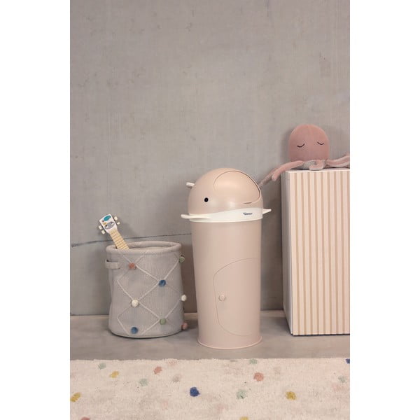 Beżowy plastikowy kosz na pieluchy 25 l Whale – Kindsgut-image-1