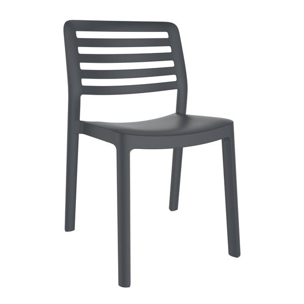 Zestaw 4 ciemnoszarych krzeseł ogrodowych Resol Wind-image-1