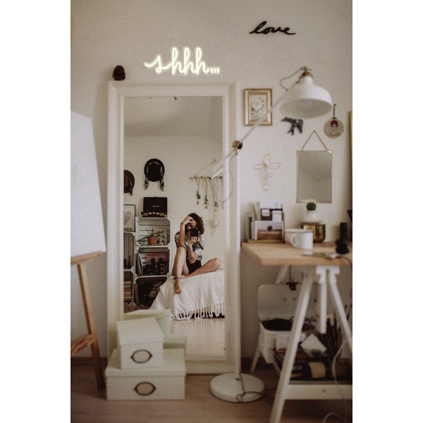 Żółty neon z napisem Candy Shock Shhh, 40x16 cm-image-3