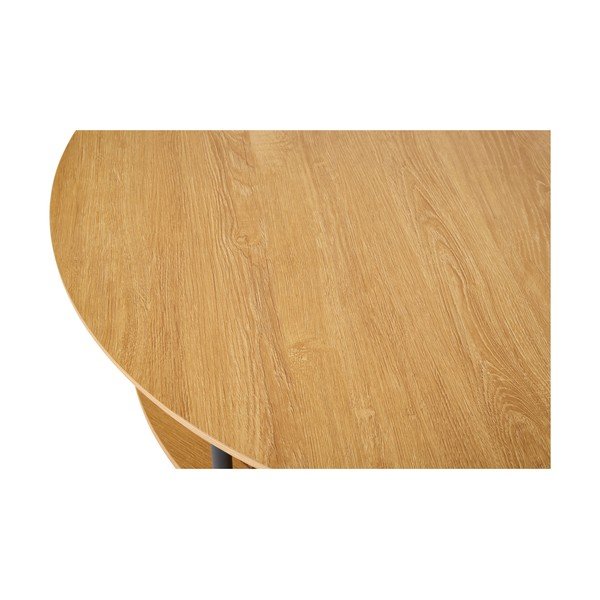 Okrągły stolik w dekorze dębu w naturalnym kolorze ø 80 cm Pensacola – Unique Furniture-image-3