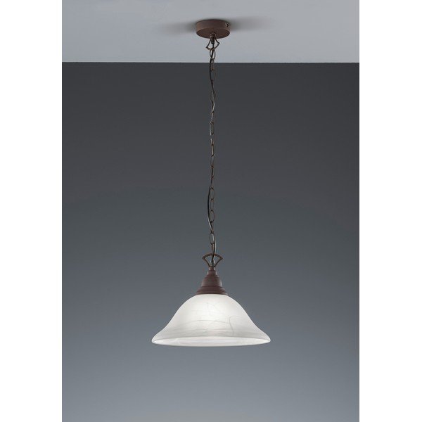 Ciemnoszara metalowa lampa wisząca ze szklanym kloszem ø 33,5 cm Country – Reality-image-1