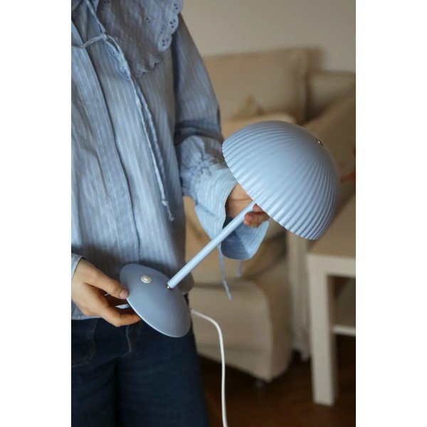 Niebieska metalowa lampa stołowa z metalowym kloszem (wysokość 33,5 cm) Zin – Markslöjd-image-3