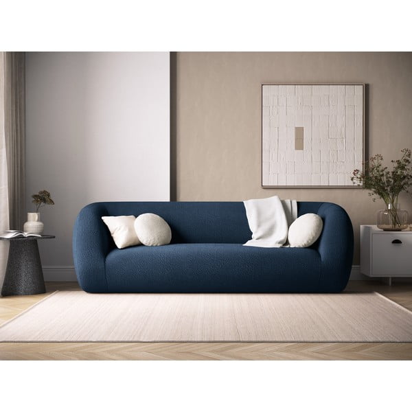 Niebieska sofa z materiału bouclé 230 cm Essen – Cosmopolitan Design-image-1