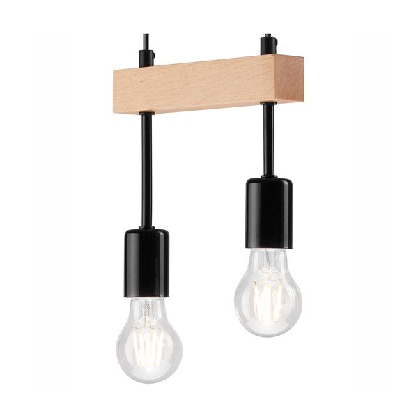 Lampa wisząca w czarno-naturalnym kolorze Orazio – LAMKUR-image-3