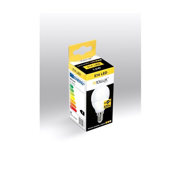 Żarówka LED z ciepłym światłem z gwintem E14, 7,5 W – Sollux-image-1
