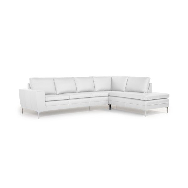 Biała sofa z prawostronnym szezlongiem Scandic Twigo-image-2
