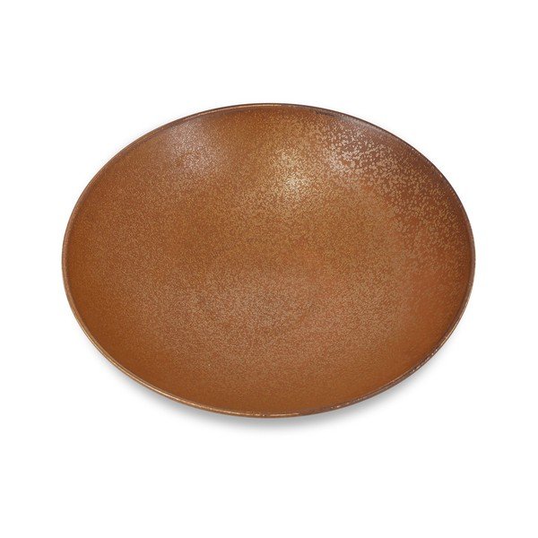 Brązowy głęboki porcelanowy talerz ø 26 cm Ovio – BonBistro-image-1
