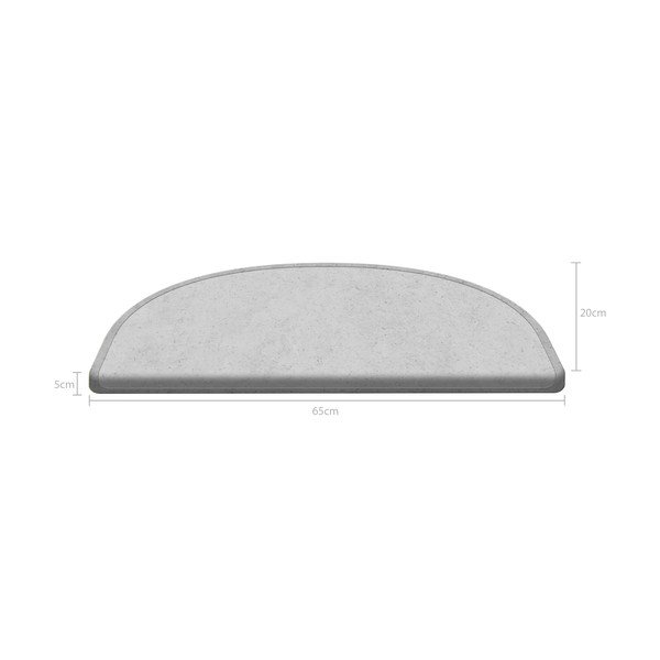 Szare dywaniki na schody zestaw 16 szt. 65x20 cm Dots – Vitaus-image-4