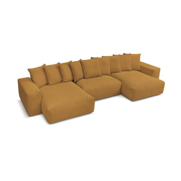 Musztardowy sztruksowy narożnik Voltaire – Bobochic Paris-image-4