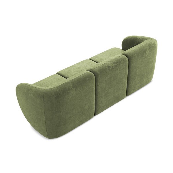 Zielona sofa z tkaniny szenilowej 244 cm Lani – Makamii-image-3