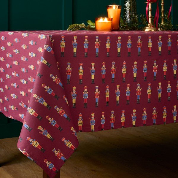 Bawełniany obrus ze świątecznym motywem 178x137 cm Christmas Nutcracker – Catherine Lansfield-image-1
