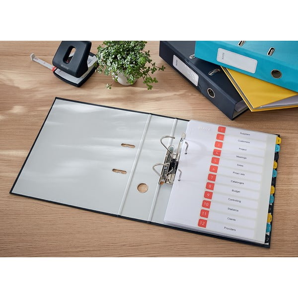 Szary segregator biurowy z miękką powierzchnią Leitz Cosy, A4-image-1