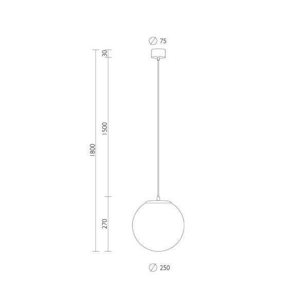 Biała lampa wisząca z czarnym kablem i detalem w srebrnej barwie Sotto Luce Tsuri, ⌀ 25 cm-image-1