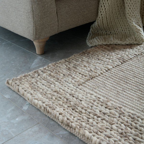 Dywan z mieszanki wełny tkany ręcznie w naturalnym kolorze 200x290 cm Rue – Flair Rugs-image-2