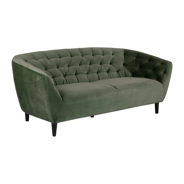 Zielona aksamitna sofa Actona Ria, 191 cm-image-1