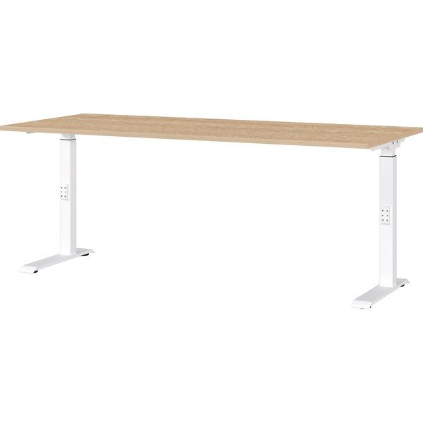 Biurko z regulowaną wysokością z blatem w dekorze dębu 80x180 cm Downey – Germania