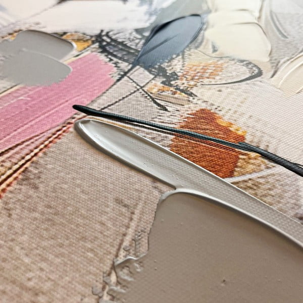 Obraz z ręcznie malowanymi elementami 70x100 cm Cro – Styler-image-2