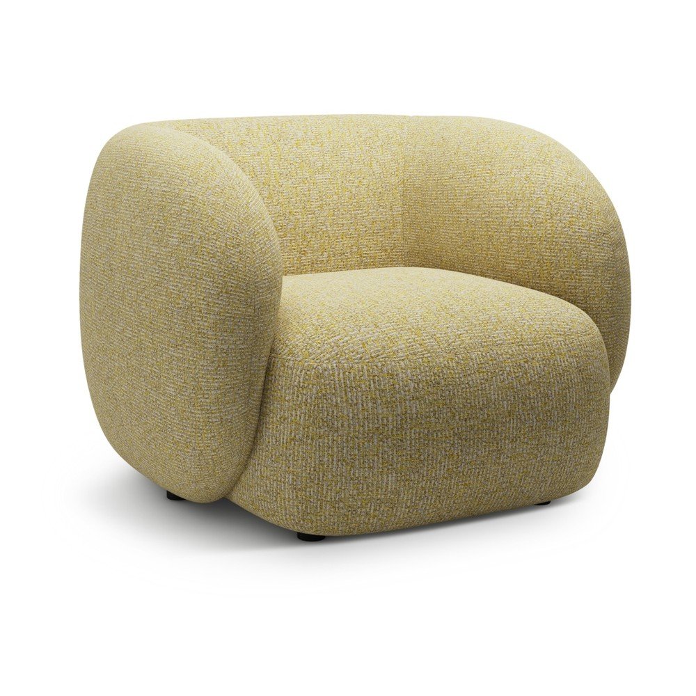 Żółty fotel Kate – Micadoni